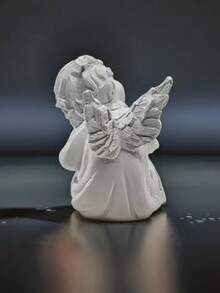 1pc Contemplative Angel Design Home Decor Resin Material, Meditation Angel Statue Craft - Perfect Gift For Birthday, Graduation, Suitable For Indoor And Outdoor Decoration, Prayer Room, Garden, Home And Office - Spiritual Gift Creative - 1PC - View 6