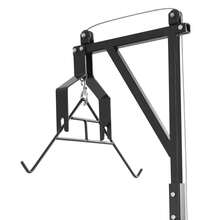 OUKANING 400LBS Load Carbon Steel Hunting Game Hoist Rack, 77.95-100.79in Adjustable Height Rotatable Shaft Hand Winch For Outdoor Game Processing - Game Hoist Rack - View 8