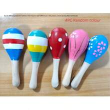 1/2/4 piezas Mini Maracas de Madera, Instrumento de Percusión Manual Pintado a Mano, Instrumento de Percusión Vintage Pintado a Mano, Maracas de Madera Sólida Agitadas a Mano Instrumento de Acompañamiento de Ambiente, Adecuado para Fiesta de Música, Fiesta de Cumpleaños, Carnaval, Regalo de Fiesta, Decoración de Vacaciones, Relleno de Bolsa de Caramelos, Color Aleatorio - Multicolor - Ver 12