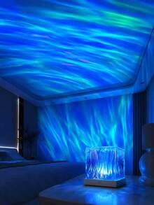 Modern Geometric Mood Lamp, Aurora Or Ripple Light With Touch Switch,16-Colors,Plug In USB. - Multicolor - View 8
