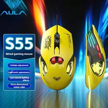 AULA 機械觸感有線鍵盤與滑鼠 RGB 背光 61 鍵迷你遊戲鍵盤,相容於桌上型電腦、筆記型電腦、Mac - 查看 13