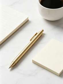 12pcs Luxury Gold Ballpoint Pens, Large Capacity Retractable Black Ink Pens, Smooth Writing, Suitable For Wedding Bridal Party, Business Office, Diary, Guest Gifts - A - View 6