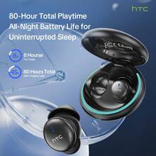 HTC NE92 Wireless Sleep Earbuds - TWS In-Ear Earphones, Ultra-Thin Mini Design Suitable For Side Sleeping, Microphone For Calls, Intelligent Ambient Noise Cancellation, High-Quality Music Earphones For Sleep - View 6