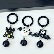 Halloween, Acrylic Cartoon Ghost, Bat Black Cat Bell, Keychain, Original Ins Style Funny Bag Charm, Multiple Styles Available. Room Decor Home Decor Halloween Decor - Multiple - View 1