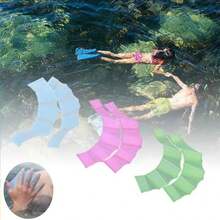 1pc Summer Silicone Swimming Hand Paddles, Suitable For Summer Silicone Swimming Hand Paddles, Outdoor Pool Summer Water Play, Swimming Practice, Swimming Training Class Teaching Aid, Home Pool, Resort Hotel Pool Use - Multicolor - View 3