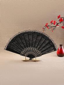 Cirelle Two-Layer Lace Princess Fan, A Modern Foldable Hand Fan, Suitable For Home Use. - Multicolor - View 6