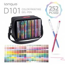 Languo 252/168/144/99/72/45/9pcs Large Capacity Gel Pen Set, 0.6mm Fine Tip, For Scrapbooking, Hand Drawing And Doodling, Smooth Ink Flow, Clear Writing Without Smudging, Suitable For Line Drawing, Coloring, Outlining, Ceramics, Plastic, Wood, Stone, Fabric, Paper And More, Excellent Coverage, High-Quality Student Art Supplies, Comfortable And Durable Grip, Perfect For Student Note-Taking And Back To School - Sets - View 13