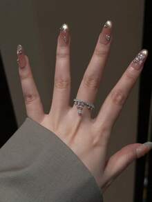 1 pieza Anillo de lujo minimalista frío y elegante de calidad premium - Anillo elegante con gota - Ver 3