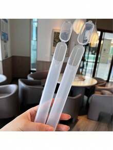 1pc Plastic Storage Box With Eyeshadow Brush, Chopsticks, Makeup Brush Travel Storage Box, Independent Portable Makeup Tool Storage Box - Clear - View 7
