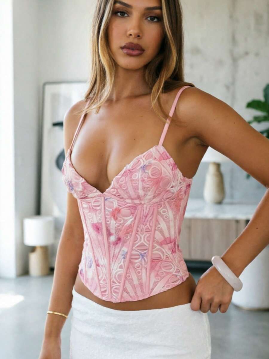 Women Tank Tops & Camis - Pink - View 1