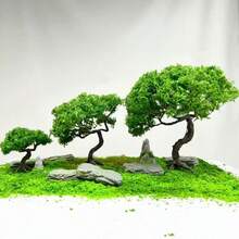 Miniature Model Tree 5/7/10cm Artificial Tree Artificial Plant Wire Trunk Plastic Powder Tree Suitable For DIY Crafts, Train Track Decoration, Architectural Model Display, Desktop Bonsai, Handmade Decor, Miniature Landscape Decoration, Garden Home Room Decoration - Green - View 3