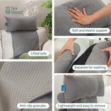 1pc Corduroy Sofa Backrest Pillow, Reading Pillow For Bed, Headboard Cushion, Lumbar Back Support Pillow, Decorative Couch Back Cushion For Living Room & Bedroom - Beige - View 5