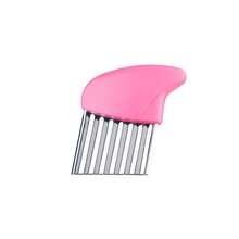 Wavy French Fries, Salad Wavy Cutter, Multifunctional Wave Onion Potato Slicer 1pc - Black - View 9