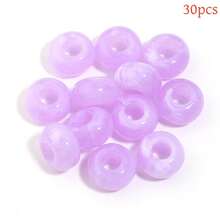 30pcs Acrylic Cloud Mist Solid Color Abacus Beads, Large Hole Wheel Beads, Handmade DIY Bracelet Necklace Earring Jewelry Materials, Craft Phone Chain Keychain Making Materials - Multicolor - View 23