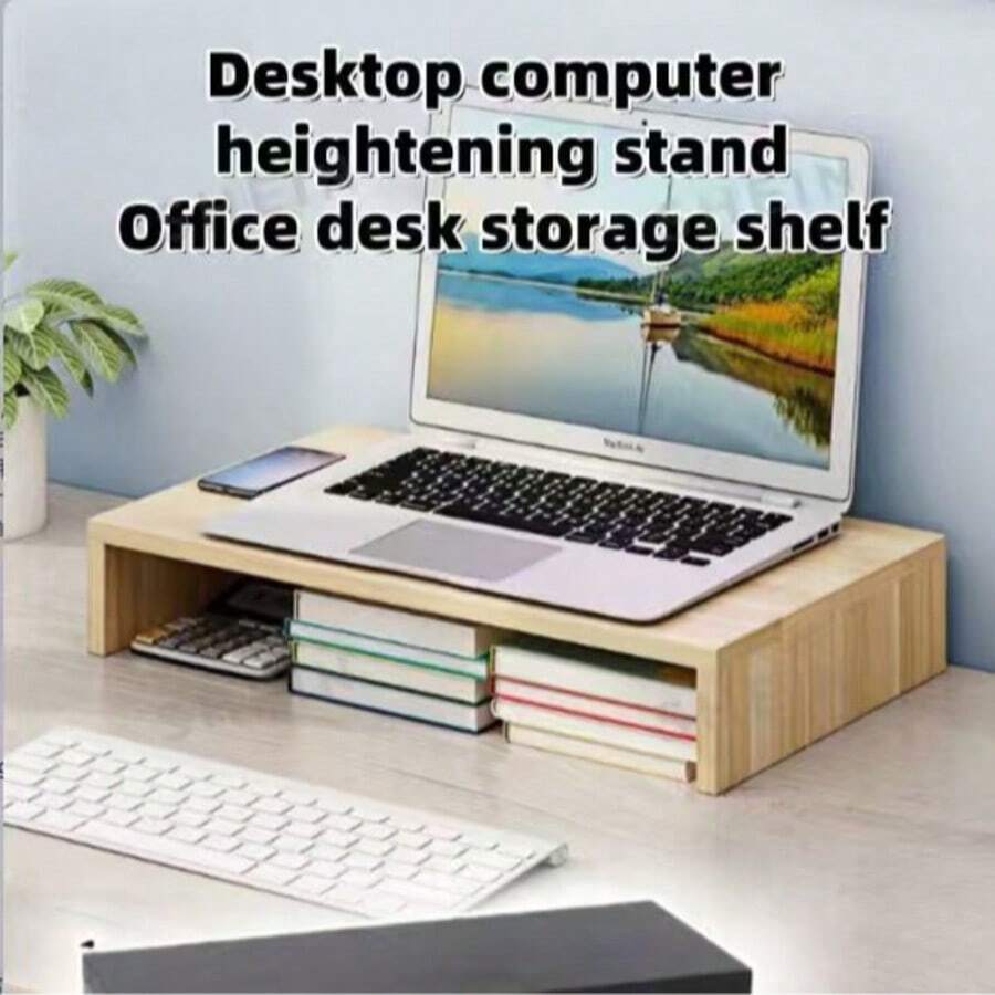 1 pieza Soporte para monitor de computadora, doble función como base de computadora de escritorio y soporte para portátil - Multicolor - Ver 1