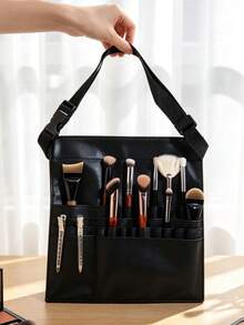 Professional Makeup Artist Waist Bag, Portable Makeup Brush Storage Bag With Large Capacity, Multiple Slots And Adjustable Waist Strap, Makeup Bag (Makeup Brushes Not Included) - Multicolor - View 7