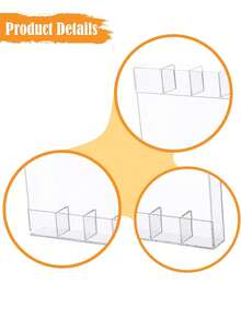 1PC Acrylic Straw Holder, Straw Holder For Cabinet Door, Straws Organizer Storage With Adhesive, Space-Saving Straws Storage Dispenser For Kitchen - Transparent - View 7