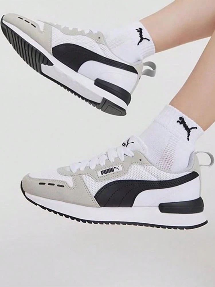PUMA R78 Classic Retro Mesh Lightweight Low-Top Casual Shoes Unisex White - White - View 1