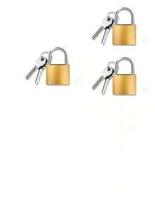 Key Luggage Lock, Small Household Padlock, Anti-Theft Storage Locker Lock, Small Gym Locker Padlock, Metal Padlock For Travel Bags And Suitcases, Compact Design, Metal, Gym Locker - A - View 15