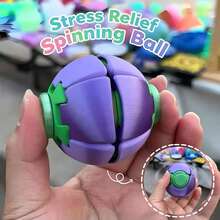 1pc (Random Color) 3D Press & Rotate Stress Relief Gyro Ball, Multi-Color Gear Fidget Toy, Sensory Anxiety Relief Toy For Office Adults Focus Improvement, Pocket-Sized Pressure Release Desktop Toy Gift, 360° Rotating Press Gear Gyro Toy, Quiet Sensory Stress Relief Toy For Office Focus And Tension Habit Relief, Multi-Color Options Interactive Rotating Gyro Ball - Multicolor - View 6