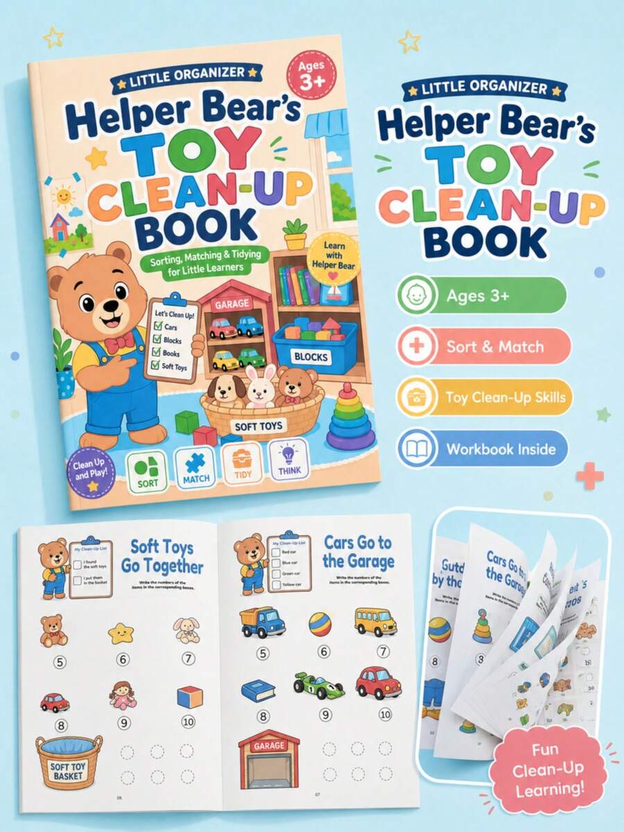 Buku Latihan Sortir Logika Menyenangkan untuk Anak-Anak, Buku Kerja Pengenalan dan Menulis Benda Sehari-hari, Perlengkapan Belajar Kembali ke Sekolah, Buku Catatan Hadiah Kelas untuk Guru
