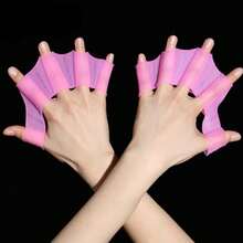 1pc Summer Silicone Swimming Hand Paddles, Suitable For Summer Silicone Swimming Hand Paddles, Outdoor Pool Summer Water Play, Swimming Practice, Swimming Training Class Teaching Aid, Home Pool, Resort Hotel Pool Use - Multicolor - View 9