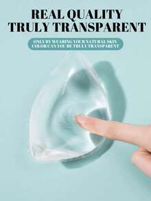 Women's Silicone Bikini Bra Pads, Transparent Invisible Lingerie Inserts, Body Filler Pads, Small Breast Enhancer Pads - Multicolor - View 4