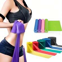 Natural Latex Yoga Resistance Band, Butt Lift Trainer, Back Opener, Stretching Training Pull Rope - A - View 3