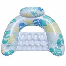1 Set Thickened Adult PVC Inflatable Pool Float - Fruit Design Floating Raft, Pool Hammock. Suitable For Adult Pool, Beach And Other Water Activities. Multi-Functional PVC Pool Float, Combining Lounge Chair And Floating Function, Ideal For Travel - Maple Leaf Style - View 9