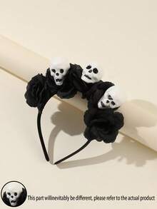 Halloween Ghost Skeleton Headband Hair Accessory Party Performance Punk Prop Headband Hair Ornament Set - Multicolor - View 4