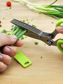Kitchen Scissors Multi-Layer Design Convenient And Efficient For Cutting Vegetables - Multicolor - View 4