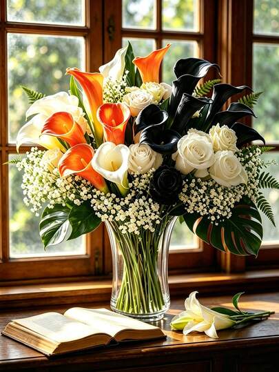 White Red Beige Blue Pink Orange Yellow Green Black Artificial Flowers, Artificial Calla Lily Silk Flowers 13.4" For Mother's Day, Easter, Home, Kitchen And Wedding, Suitable For Wedding, Bridal Backdrop Props, Bouquet, Corsage, Wrist Flower, Arch, Gift, Restaurant Table Centerpiece, Bouquet Filler, Thanksgiving, Back To School, Valentine's Day, Teacher's Day, Artificial Flower Bouquet, Room, Bedroom, Garden Accessories, Fresh Flowers, Home, Wedding, Garden, Birthday Decoration, Bedroom Accessories, Fresh Flowers, Birthday Gift, Gift