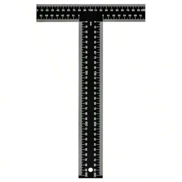 Regla en T - Regla en T de metal de 12 pulgadas para dibujo, arquitectura, ingeniería y arte de precisión dual en pulgadas y mm - Regla en T, Regla