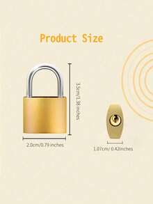 Key Luggage Lock, Small Household Padlock, Anti-Theft Storage Locker Lock, Small Gym Locker Padlock, Metal Padlock For Travel Bags And Suitcases, Compact Design, Metal, Gym Locker - A - View 13