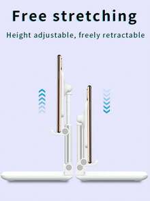 1pc Universal Desktop Phone Stand, Supports Tablet And Phone, Adjustable Portable Phone Holder - Black - View 8