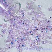 108pcs 3mm AB Glass Beads Suitable For DIY Jewelry Making, Aurora Borealis Iridescent Faceted Round Beads With Shimmering AB, Mixed Color Mini Beads For Bracelets, Necklaces, Earrings Craft Supplies - Multicolor - View 11