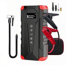 5000A 峰值 12V 便攜式汽車啟動電源,附充氣泵、LED 燈與 USB-C 充電,數位顯示,鋰聚合物電池,適用於汽車、卡車、SUV、摩托車與籃球,便攜式啟動電源 - 空氣壓縮機 - 查看 3