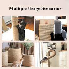Natural Jute Rope, Hemp Rope, Cat Scratching Board, Handmade DIY Gift Packaging Jute Twine, Pet Climbing Frame, Home Decor (Cat/Cat Supplies/Cat Accessories/Pet Supplies/Cat Supplies) - Color - View 13