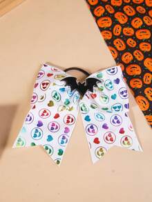 New Halloween Spider Web Bow Hair Clip Women Gothic Style Ribbon Party Costume Hair Accessory - Multicolor - View 5