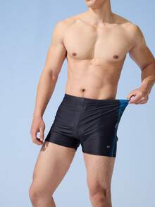 361degree 361° Men's Square Leg Swim Trunks With Drawstring Waist, Fits Multiple Waist Sizes Black - Black - View 3