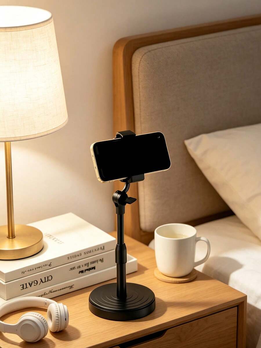 1pc/2pcsAdjustable Height Phone Stand, 360° Rotatable Desktop Phone Holder, Universal Cell Phone Mount For Live Streaming, Video Calls & Watching - Multicolor - View 1