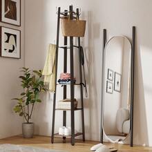 Industrial-Style Four Shelf Coat Stand - Brown/Black - T0001-01-3810 - View 4