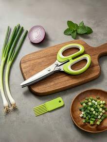 Kitchen Scissors Multi-Layer Design Convenient And Efficient For Cutting Vegetables - Multicolor - View 10