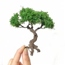 Miniature Model Tree 5/7/10cm Artificial Tree Artificial Plant Wire Trunk Plastic Powder Tree Suitable For DIY Crafts, Train Track Decoration, Architectural Model Display, Desktop Bonsai, Handmade Decor, Miniature Landscape Decoration, Garden Home Room Decoration - Green - View 12