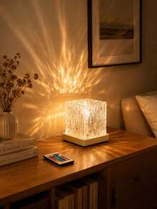 Modern Geometric Mood Lamp, Aurora Or Ripple Light With Touch Switch,16-Colors,Plug In USB. - Multicolor - View 5