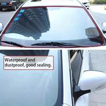 Waterproof Rubber Seal Strip For Front Windshield - T-Shaped Sealing Strip For Sunroof And Rear Windshield, Compatible With Multiple Car Models - Durable Automotive Waterproof Seal Strip (78.74 Inches) - A-Black - View 4