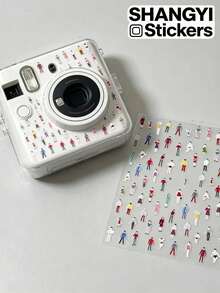 1pc Minimalist Transparent Sticker With Life-Like Texture, Suitable For Nail Art, Frames, Phone Cases, Water Bottles, Notebooks And More. Colorful Cartoon Character Image For Daily Documentary Atmosphere - Minimalist Little Man - View 1