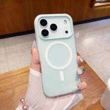 Fresh Candy Color Jelly 2-In-1 Magnetic Phone Case Compatible With Iphone 18 Pro Max 18 Pro, Matte Touch Anti-Drop Hard Shell Compatible With Iphone 16e 17e 17 Pro Max 15 14 13 11 16 Pro Max 12 - Light Cyan - View 5