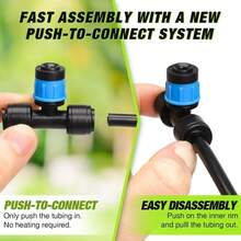 Push In Drip Irrigation 360 Degree Eddy Current Drip Irrigation Nozzle Irrigator, Adjustable 360 Degrees, Made Of High-Quality Plastic Material, Suitable For Garden Irrigation Systems - A - View 11