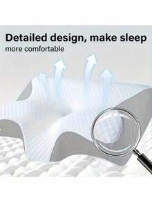 1 Set Multi-Functional Neck Support Memory Pillow, Ergonomic Sleep Pillow, Breathable For All Seasons - Multicolor - View 7